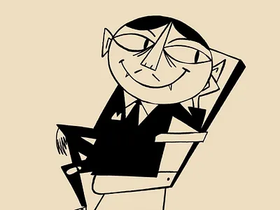 Weekly BW sketch / Mr. Advoracula 50s artwork blackandwhite cartoon character characterdesign doodle drawing editorial illustration fun illustration