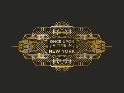 12 once upon a time in new york artdeco badge gold logo monoline