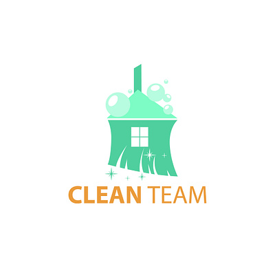 Logo Clean Team design illustration logo vector