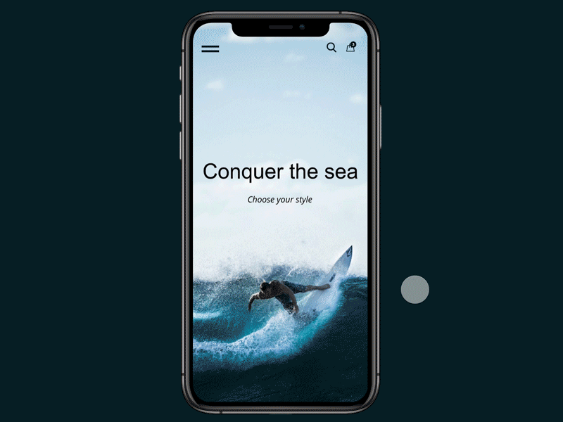 Surf Menu Animation animation animation design app app design concept concept design design invision invision studio invisionapp invisionstudio menu menu design mobile store store app ui ui ux uiux ux