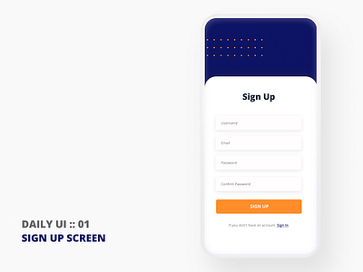 Daily UI 01 "SIGN UP SCREEN" color dailyui sign up signin typogaphy ui design uiux