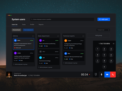 Team dashboard – Dark mode agile call clean daily ui dark mode dashboad interface list mac os search task team ui uiux web