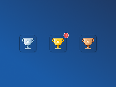 Game items - Cups achievements award cup design figma game gold icon icons illustration podium sketch ui vector
