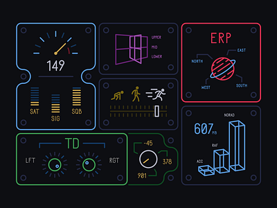 NORAD 80s custom type design icon illustration line art typography ui vector