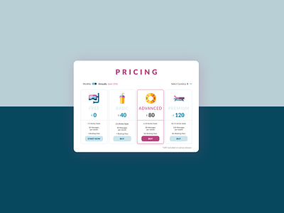 Daily UI :: 030 :: Pricing 030 100daysofui challenge daily 100 challenge daily ui dailyui design figma pricing pricing page pricing plan pricing plans pricing table ui