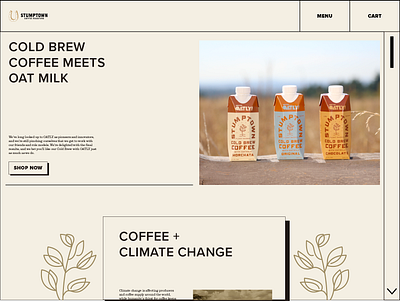 Stumptown Coffee branding coffee design graphic illustration illustrator landing page lines retro stumptown stumptown coffee ui ux vintage website website concept website design