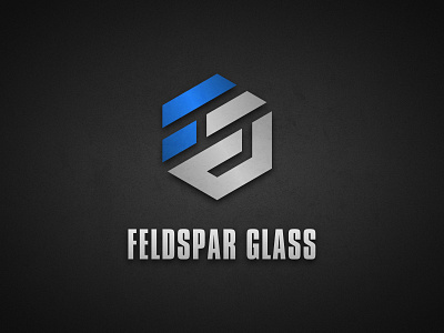 Logo Concept for a Metal Fabrication Company black blue bold design fabrication geometric glass gradient grey hexagon hexagon logo illustrator logochallenge metal reflecting simple typography