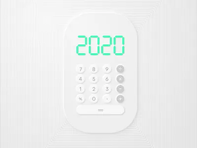 Soft UI simple calculator challenge concept dailyui design graphicdesign minimal ui ux vector