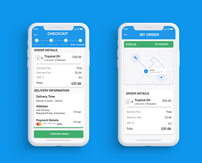ORDER adobe xd checkout page delivery mobile app order ui ui design