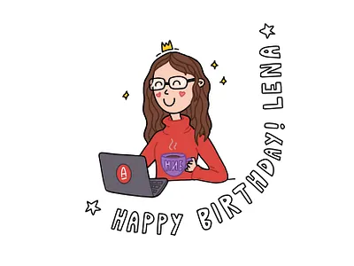 portrait lena illustration portrait procreate