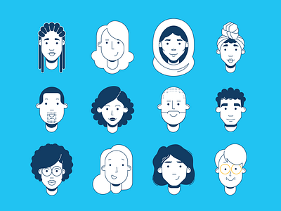 Diversity in Webex illustrations branding character design diversity illustration portrait ui vector webex