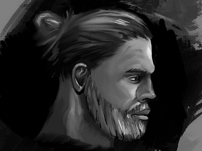 Man Bun art digital illustration painting procreate