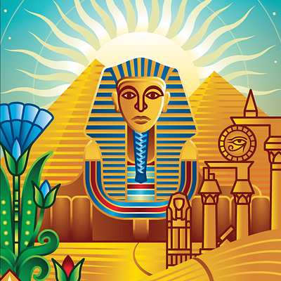 Ancient Egypt bookmark design egyt illustration vector