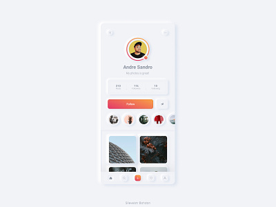 Instagram neumorphic redesign concept adobexd app concept design digital figma gradient instagram neumorphic redesign skeumorphic soft ui ux