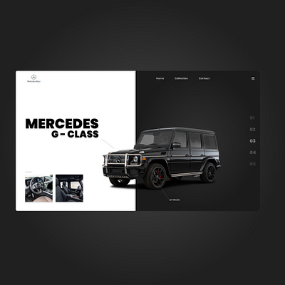 Mercedes G-Class / product design / adobexd agency black creative czech dark dark mode dark theme design designer digital landing marketing mercedes uidesign uiux webdesign