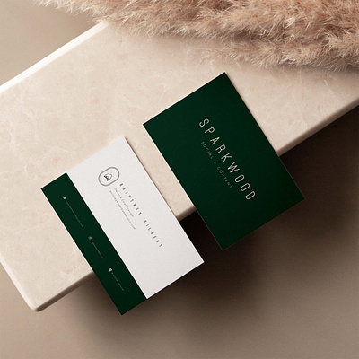 Sparkwood Social + Content — Business Card Concept brand identity branding concept logo mockup print design