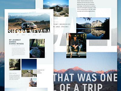 Sierra Nevada - Sean Collier Photo Site branded website design design studio graphic design interactive design moutains photography site product design travel travel agency travel blog travel website traveling typography ui ui design ux web website