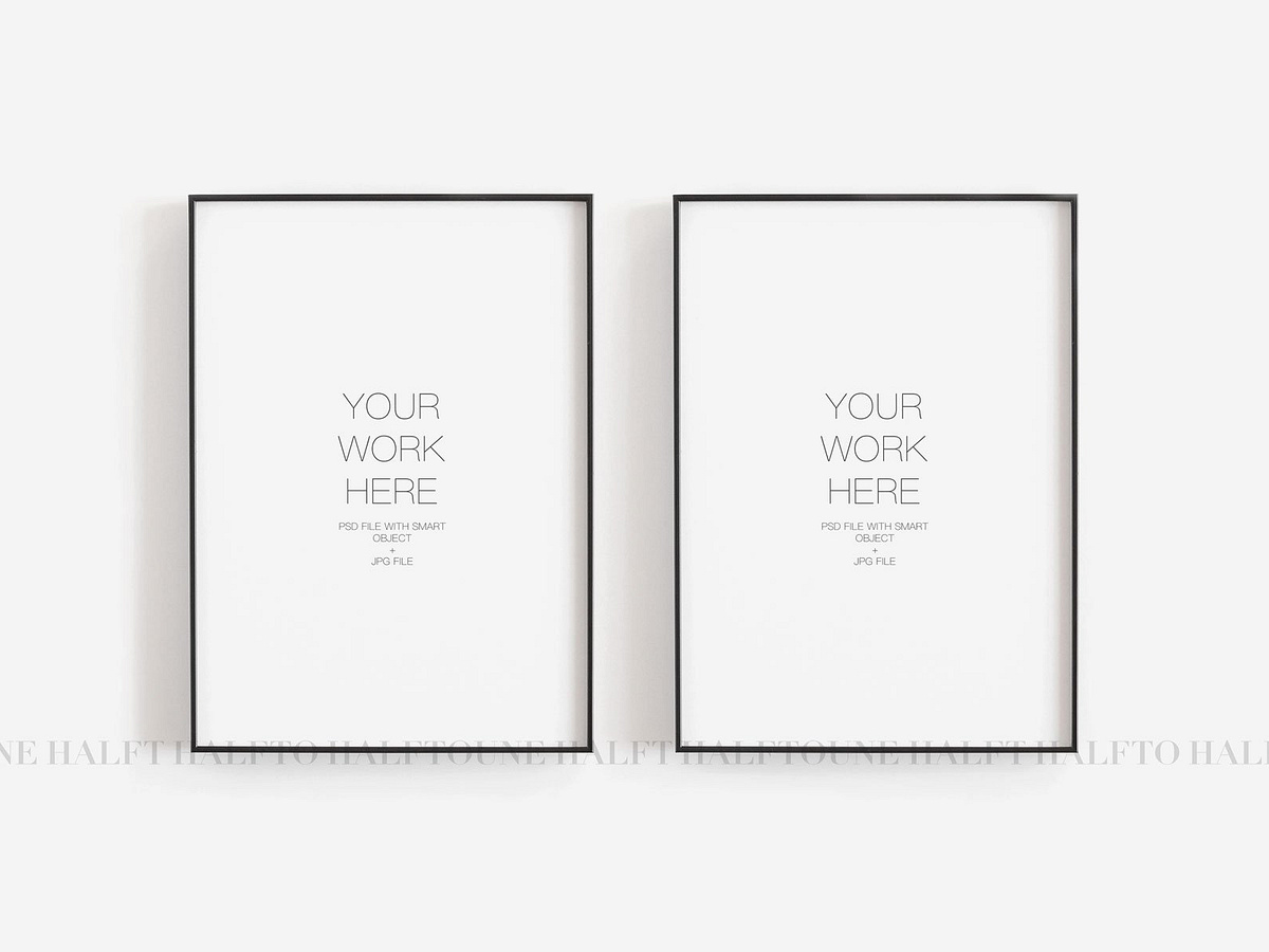 Mockup,Set of 2 Black Frames Mockup by Ana on Dribbble