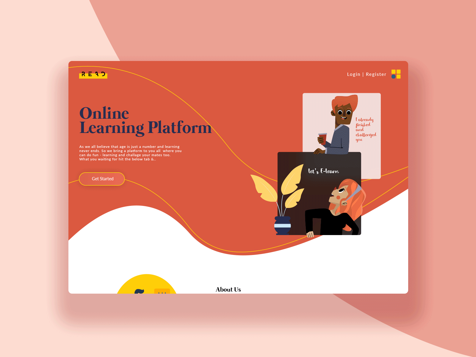 READ - Interactive UI for E-Learning | Beta Version animation animation gif branding graphic designer logo sketch sketchapp ui design vector