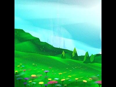 Castle background castle environment fantasy forest illustration illustrator textures vector