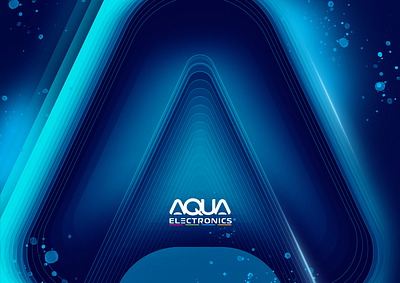 Aqua Electronics aqua art blue branding bubbles design electronics identity illustration logo ocean poster purewater water