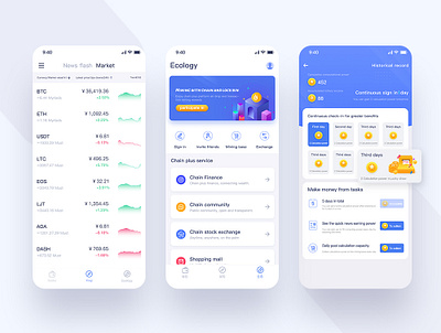 Wallet ecology app ui 插图 矢量