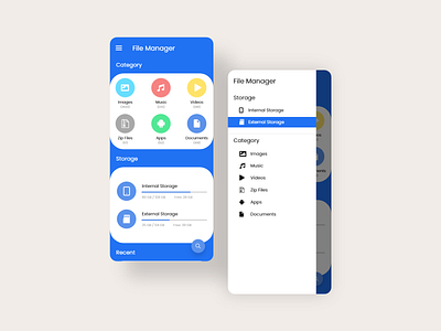 File Manager App UI adobexd android android app design app app ui design figma file manager ui uiux