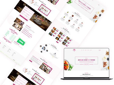 Moms Treat | Complete Web Template for Restaurant minimal restaurant restaurant restaurant app uidesign website template