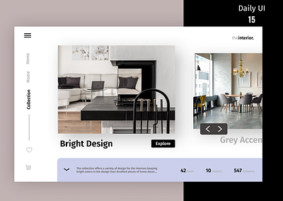 Home decor website design concept blackandwhite dailyui design ecommerce home decor home design home page design idea page interior ui web