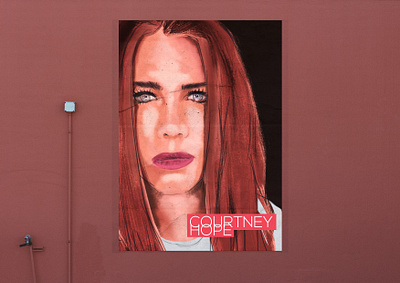 Courtney Hope digital painting illustration