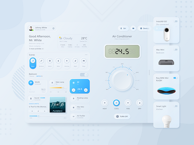 Smarthome App Concept app neumorphism smarthome ui