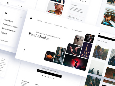 Photographer website divi minimal photographer ui ux uxui webdesign website wordpress