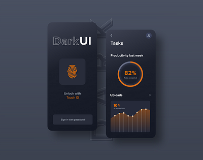 Dark UI App Design | Free Template adobexd appdesign dark dark ui file manager freebie freebie xd mobile ui template ui uiux ux
