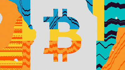 193 bitcoin blockchain collage crypto cryptocurrency editorial illustration illustration