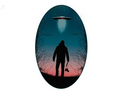 Strange adventure alien evening fearless forest guest illustration photograph procreate strange