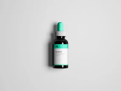 Tea Tree Oil Mockup bottle bottle label cap cartoon design essential mockup mockup design oil product tea tree