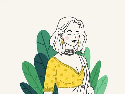 Lehenga girl hair indian lehenga plant saree ui