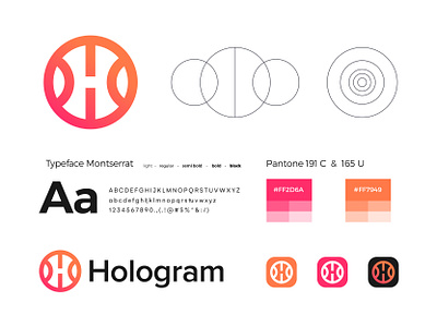 Hologram - Brand Identity agency analytic app icon brand identity designer branding company style guide golden ratio h hlogo logo construction logo design logo design branding logo design concept logo designer logo project productivity startup logo trust typeface logomark vector