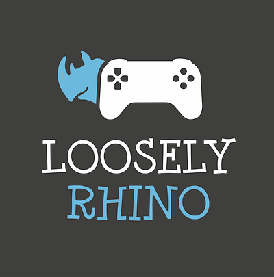 Loosely Rhino - Youtube Gaming Channel Logo brand design branding dark design icon illustration logo