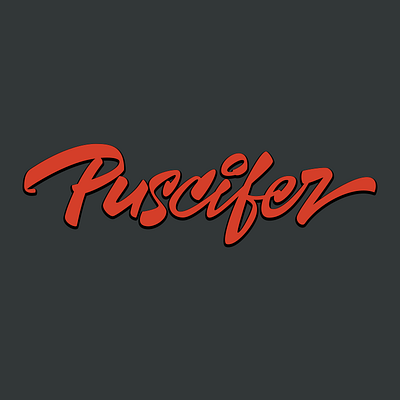 puscifer brushpen calligraphy design handwriting inkscape lettering logo script type vector