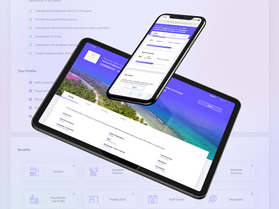 Job list UI/UX hotel job detail job listing ui ui design uiux website