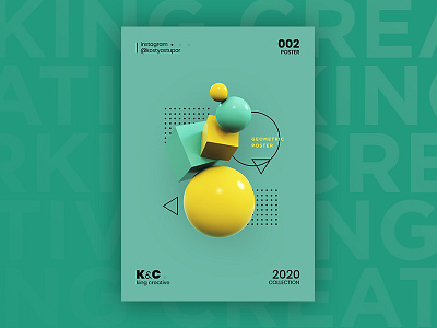 Geometric Experimental poster_02 cinema4d concept design geometric poster type typography