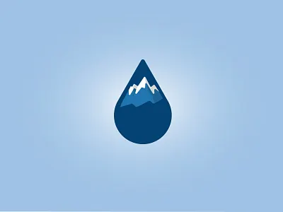 Blue Ridge Solutions, LLC Icon blue branding design drop icon logo mountains ridge typography vector