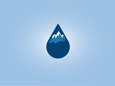 Blue Ridge Solutions, LLC Icon blue branding design drop icon logo mountains ridge typography vector