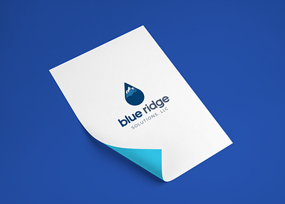 Blue Ridge Solutions, LLC Logo Mockup branding design icon logo mockup paper typography vector