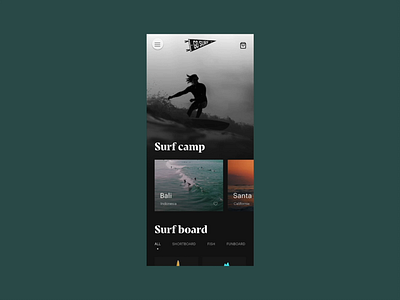 Surf Shop eCommerce carousel carousel design concept ecommerce ecommerce app ecommerce design ecommerce shop interaction design interface online store shop shopping shopping app surf surf board surf logo surf shop surfing ui ux