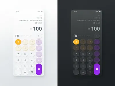 #Design for #DailyUi #Day004 #Calculator app button design buttons calc calculate calculator calculator app calculator ui counter dark app dark theme dark ui design light light theme ui ux web