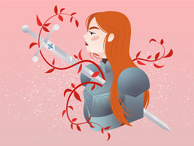 Impaled Knight character design digital art illustration vector