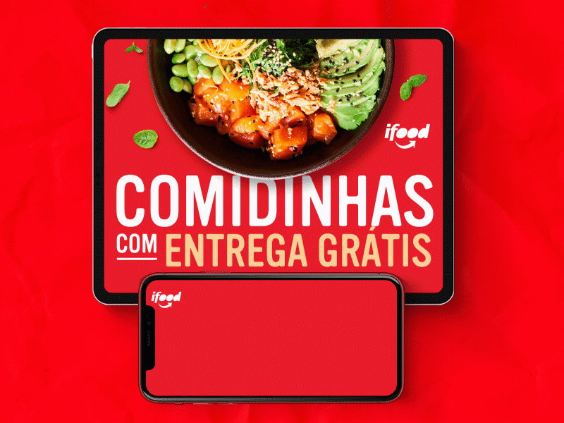 iFood | Free Delivery banner delivery digital design email marketing food food app food delivery free delivery graphic design ifood performance poke spedy velocity
