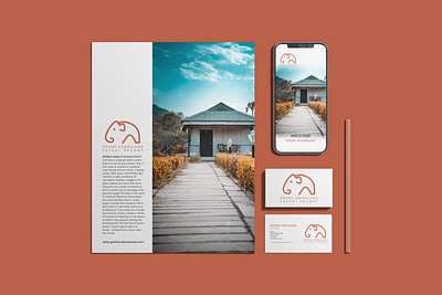 concept identity design for grand Udawalawe safari resort branding design graphicdesign identity illustration logodesign logotype minimal typography